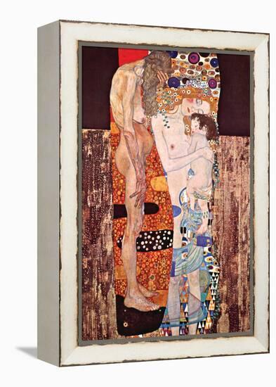 The Three Ages of a Woman-Gustav Klimt-Framed Stretched Canvas