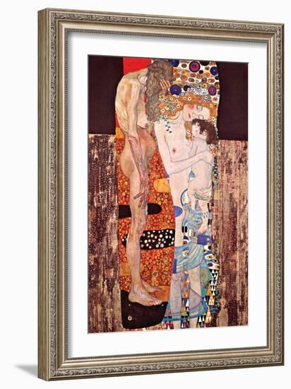 The Three Ages of a Woman-Gustav Klimt-Framed Art Print