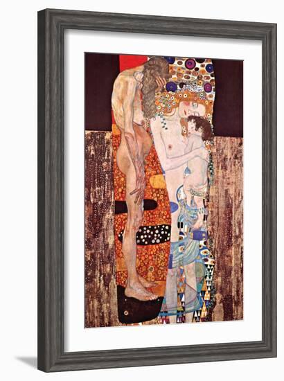 The Three Ages of a Woman-Gustav Klimt-Framed Art Print