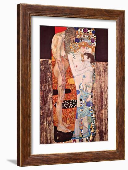 The Three Ages of a Woman-Gustav Klimt-Framed Art Print