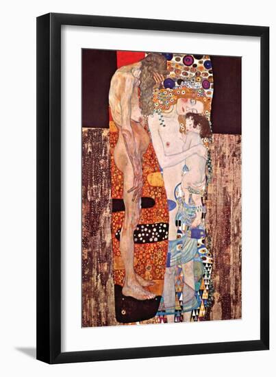 The Three Ages of a Woman-Gustav Klimt-Framed Art Print