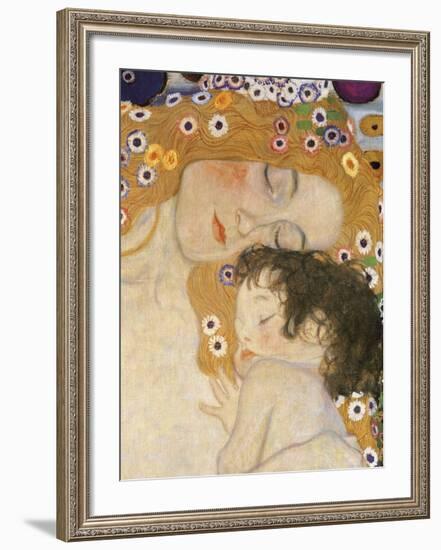 The Three Ages of Woman (detail)-Gustav Klimt-Framed Art Print