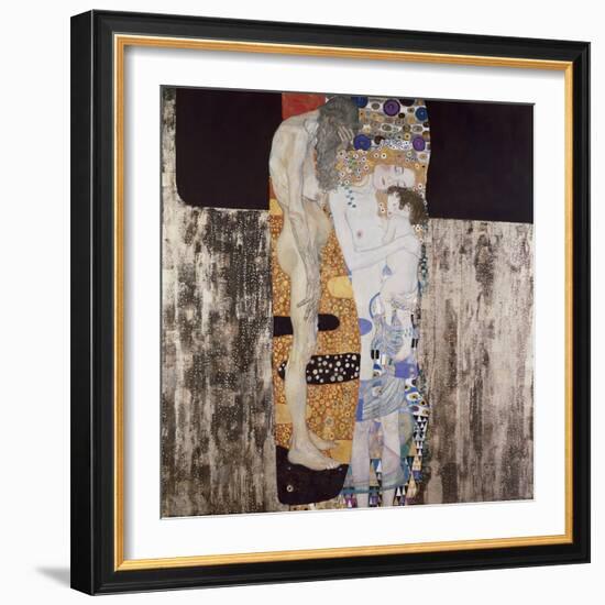 The Three Ages of Woman-Gustav Klimt-Framed Art Print