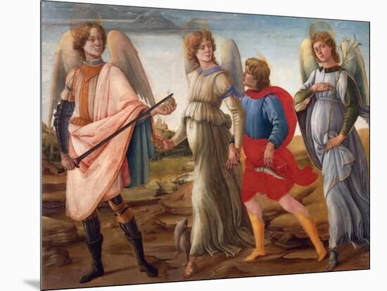 The Three Archangels and Tobias-Filippino Lippi-Mounted Giclee Print
