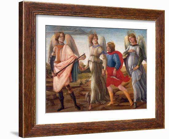 The Three Archangels and Tobias-Filippino Lippi-Framed Giclee Print