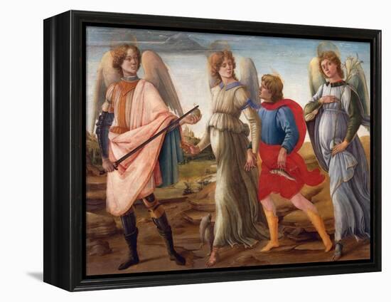 The Three Archangels and Tobias-Filippino Lippi-Framed Premier Image Canvas