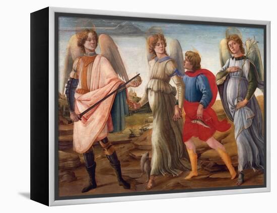 The Three Archangels and Tobias-Filippino Lippi-Framed Premier Image Canvas