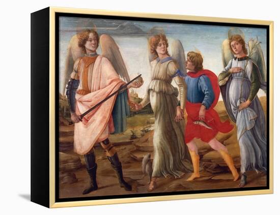 The Three Archangels and Tobias-Filippino Lippi-Framed Premier Image Canvas