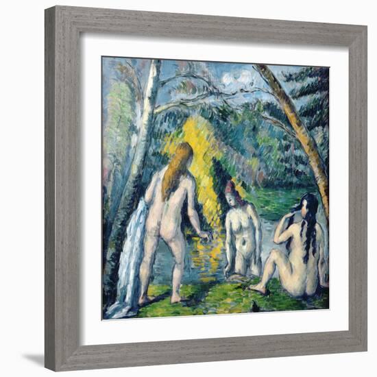 The Three Bathers, circa 1879-82-Paul Cézanne-Framed Giclee Print