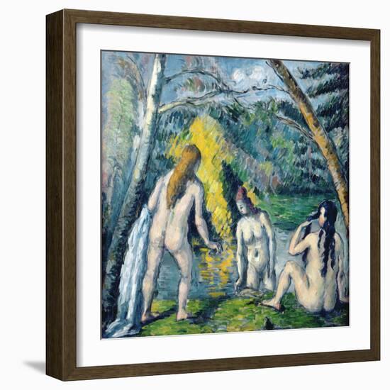 The Three Bathers, circa 1879-82-Paul Cézanne-Framed Giclee Print