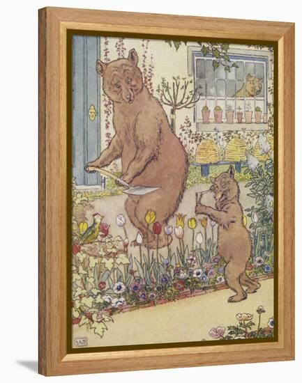 The Three Bears-Leonard Leslie Brooke-Framed Premier Image Canvas