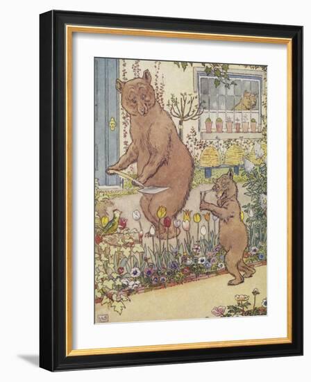 The Three Bears-Leonard Leslie Brooke-Framed Giclee Print