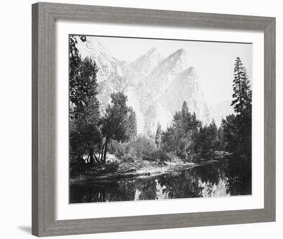 The Three Brothers, 4480 ft., Yosemite-Carleton E Watkins-Framed Giclee Print