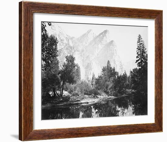 The Three Brothers, 4480 ft., Yosemite-Carleton E Watkins-Framed Giclee Print