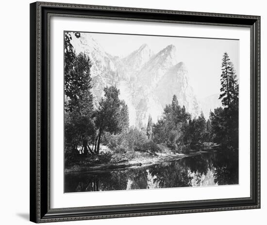 The Three Brothers, 4480 ft., Yosemite-Carleton E Watkins-Framed Giclee Print