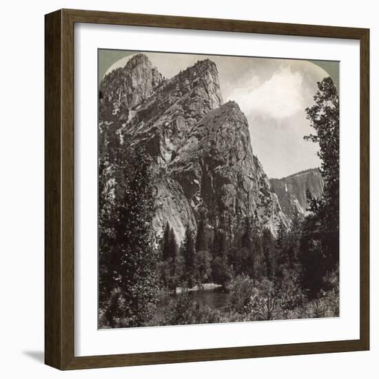 The Three Brothers, Yosemite Valley, California, USA, 1902-Underwood & Underwood-Framed Photographic Print