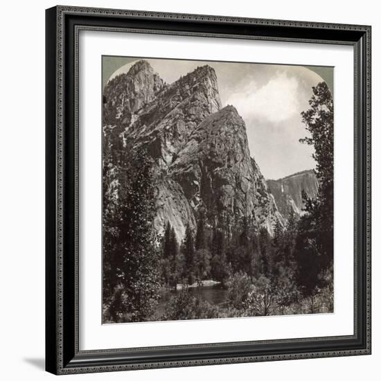 The Three Brothers, Yosemite Valley, California, USA, 1902-Underwood & Underwood-Framed Photographic Print