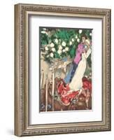 The Three Candles - Floating Angels-Marc Chagall-Framed Art Print