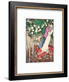The Three Candles - Floating Angels-Marc Chagall-Framed Art Print