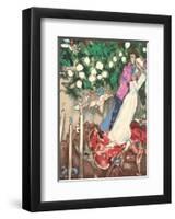 The Three Candles - Floating Angels-Marc Chagall-Framed Art Print