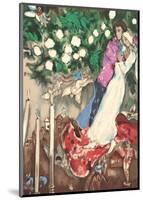 The Three Candles - Floating Angels-Marc Chagall-Mounted Art Print