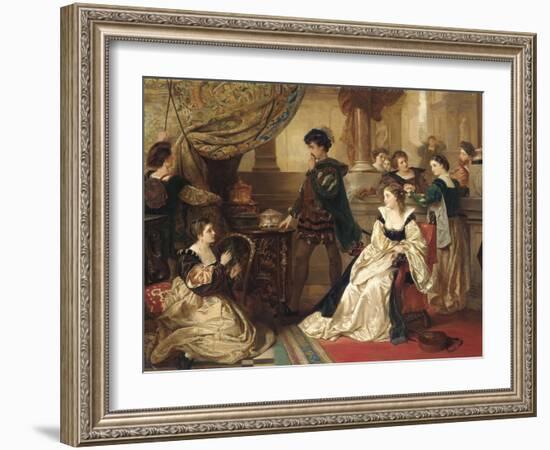 The Three Caskets, from the Merchant of Venice, Act III, Scene II-Robert Alexander Hillingford-Framed Giclee Print