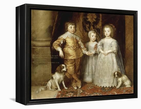 The Three Children of Charles I, 1635-Sir Anthony Van Dyck-Framed Premier Image Canvas