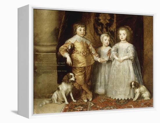 The Three Children of Charles I, 1635-Sir Anthony Van Dyck-Framed Premier Image Canvas