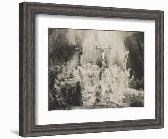 The Three Crosses, 1653-Rembrandt van Rijn-Framed Giclee Print