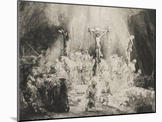 The Three Crosses, 1653-Rembrandt van Rijn-Mounted Giclee Print