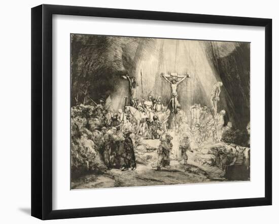 The Three Crosses, 1653-Rembrandt van Rijn-Framed Giclee Print