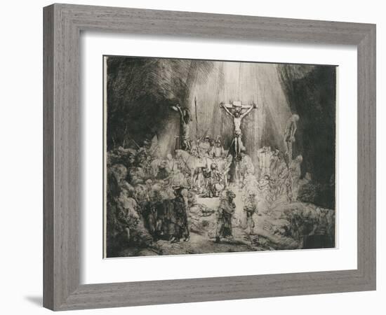 The Three Crosses, C. 1653-Rembrandt van Rijn-Framed Giclee Print