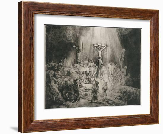 The Three Crosses, C. 1653-Rembrandt van Rijn-Framed Giclee Print