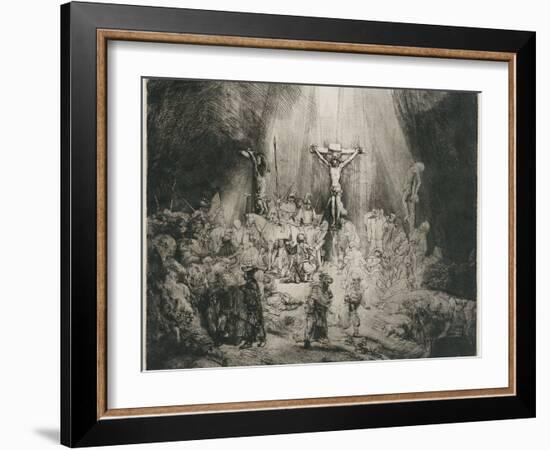 The Three Crosses, C. 1653-Rembrandt van Rijn-Framed Giclee Print