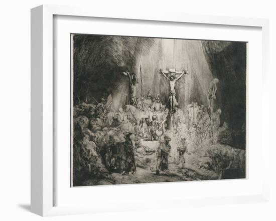 The Three Crosses, C. 1653-Rembrandt van Rijn-Framed Giclee Print