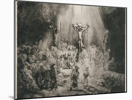 The Three Crosses, C. 1653-Rembrandt van Rijn-Mounted Giclee Print