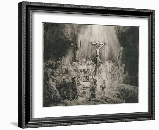 The Three Crosses, C. 1653-Rembrandt van Rijn-Framed Giclee Print