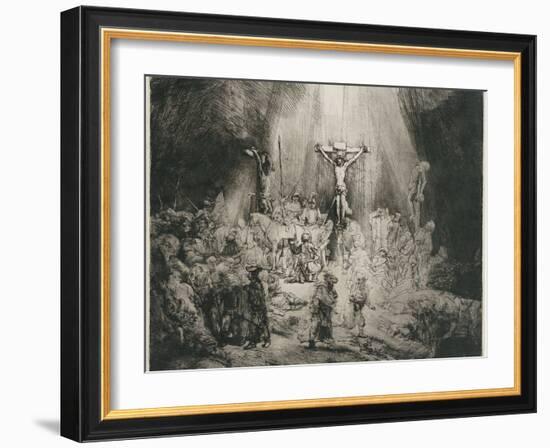 The Three Crosses, C. 1653-Rembrandt van Rijn-Framed Giclee Print