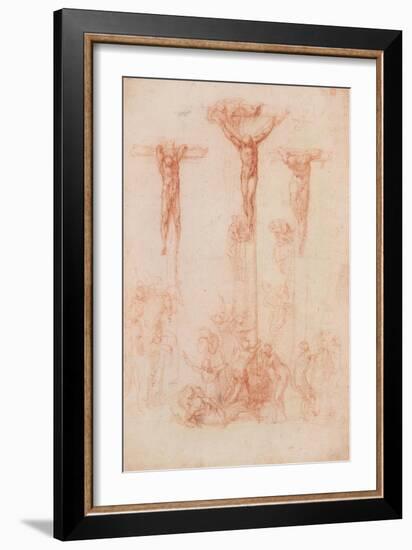 The Three Crosses-Michelangelo-Framed Premium Giclee Print