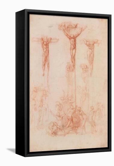 The Three Crosses-Michelangelo-Framed Stretched Canvas