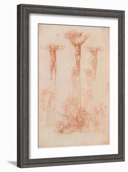 The Three Crosses-Michelangelo-Framed Art Print