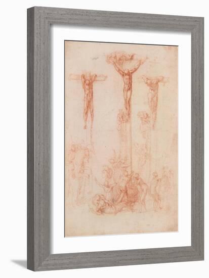 The Three Crosses-Michelangelo-Framed Art Print