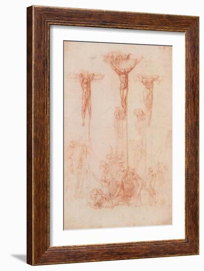 The Three Crosses-Michelangelo-Framed Art Print