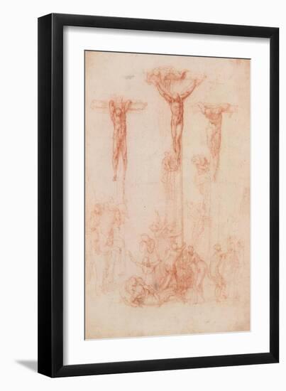 The Three Crosses-Michelangelo-Framed Art Print