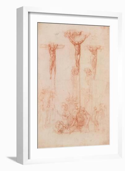The Three Crosses-Michelangelo-Framed Art Print