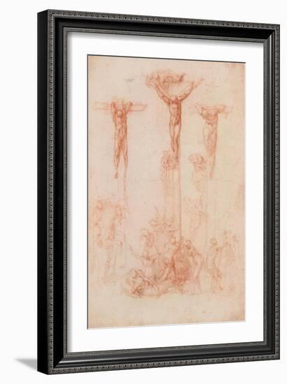 The Three Crosses-Michelangelo-Framed Art Print