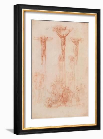 The Three Crosses-Michelangelo-Framed Art Print