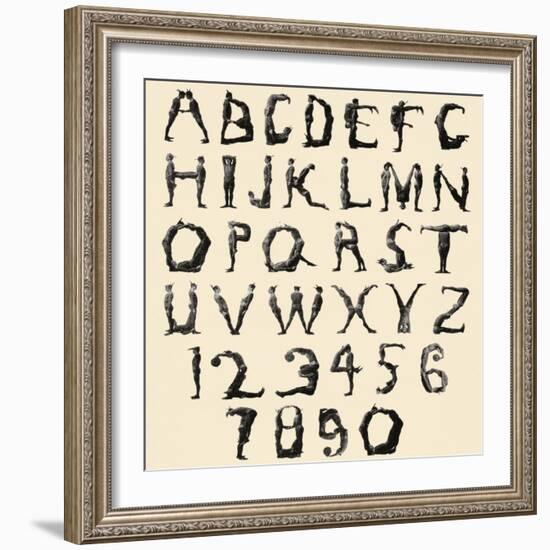 The Three Delevines Satanic Gambols Human Alphabet-null-Framed Giclee Print