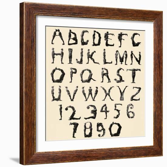 The Three Delevines Satanic Gambols Human Alphabet-null-Framed Giclee Print