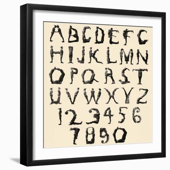 The Three Delevines Satanic Gambols Human Alphabet-null-Framed Giclee Print